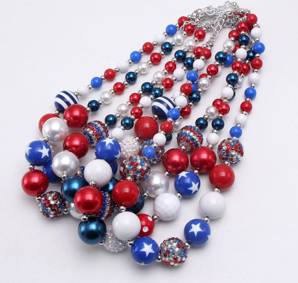 National Day Children's beaded  Necklace
