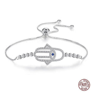 12 Hamsa Bracelets Made with 925 Sterling Silver