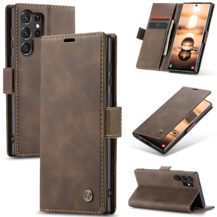 Pinnacle Premium Leather Wallet Case Samsung Galaxy S23 Ultra