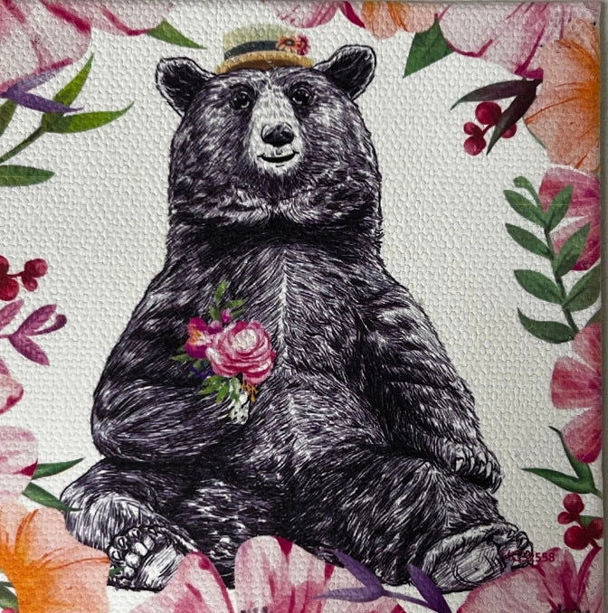 Bear Canvas Magnet