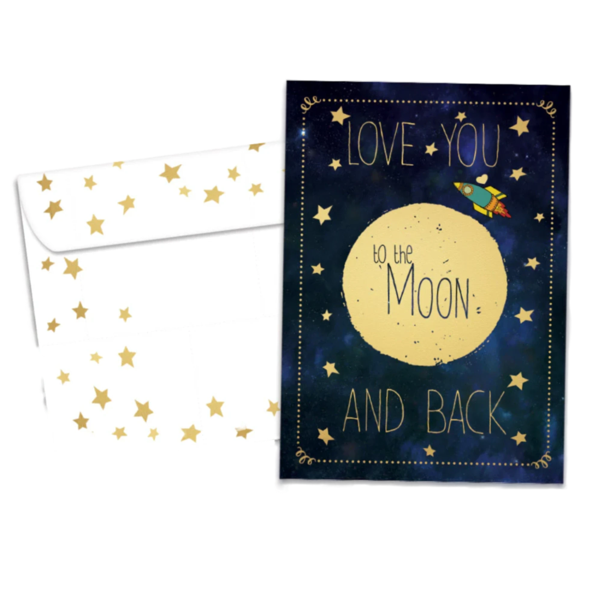 Moon and Back Anniversary Greeting Card