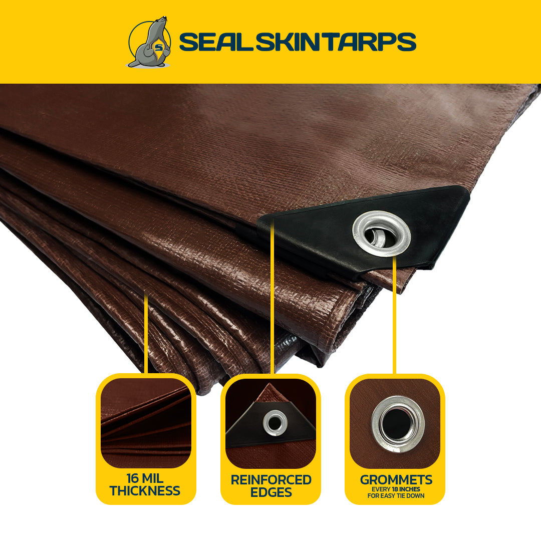 Seal Skin Heavy Duty Poly Tarp 16Mil - 11