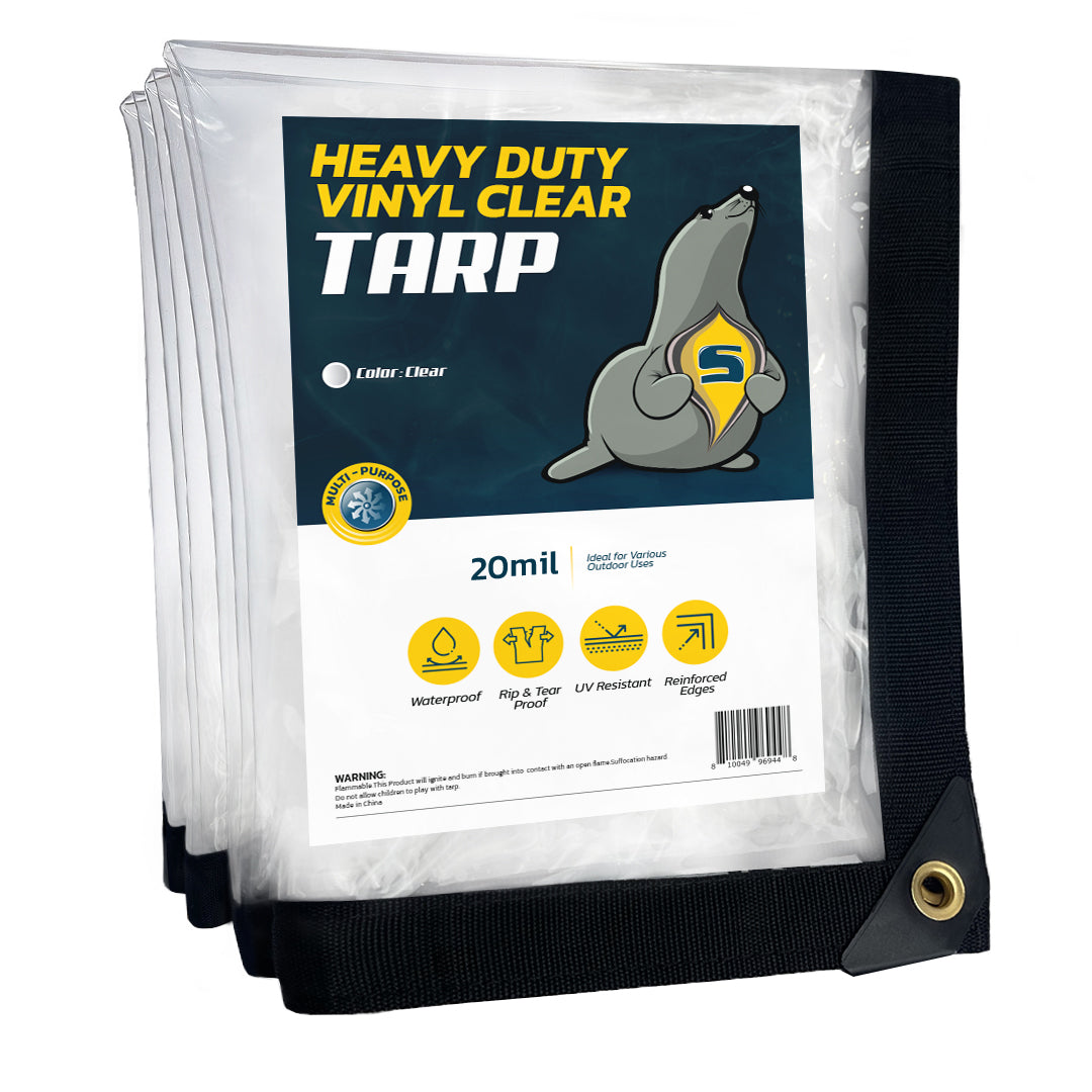 Seal Skin Heavy Duty Vinyl Clear Tarp 20 Mil - 0