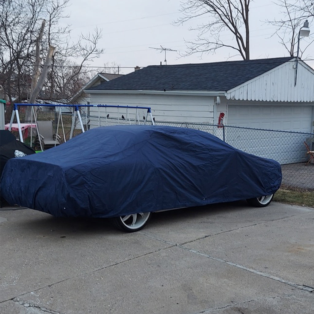 Car cover All Weather Basic, car cover half garage size XL silver