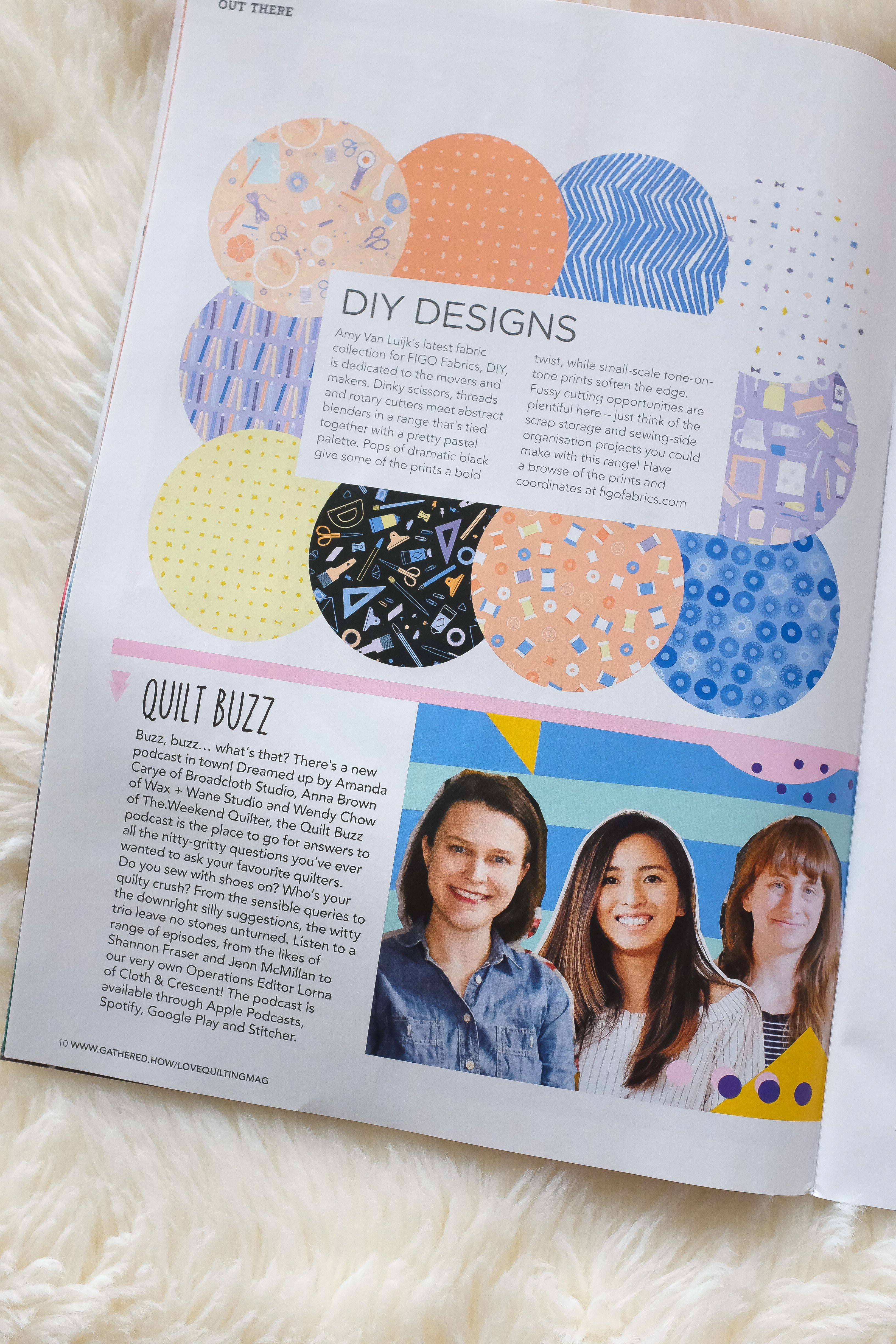 Quilt Buzz Podcast, Love Quilting and Patchwork Magazine #87 the weekend quilter broadclothstudio wendy chow amanda carye anna brown wax and wane studio