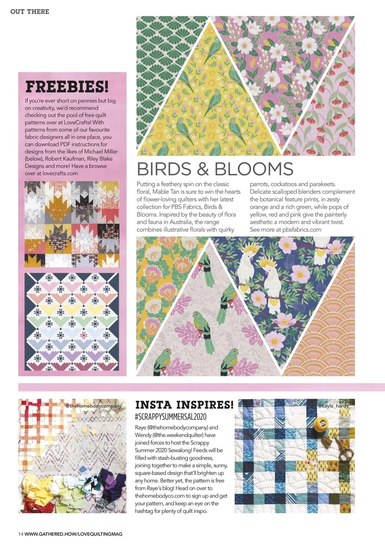 Scrappy Summer Sew Along 2020, Love Quilting and Patchwork Magazine issue #89 the homebody company the weekend quilter