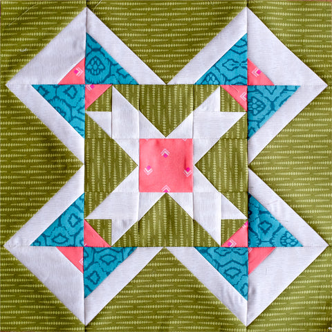 The Weekend Quilter Garden Tile Quilt Block Pattern Throw Cushion Cover tutorial 