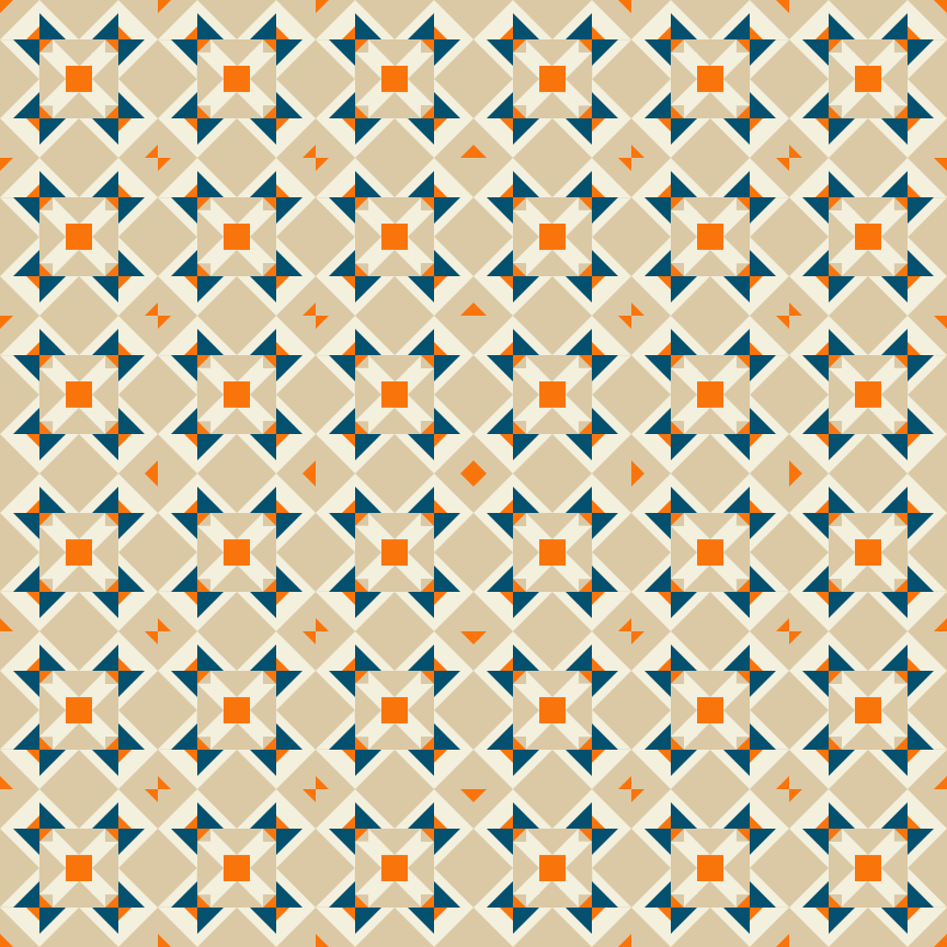 The Weekend Quilter Garden Tile Modern Quilt Pattern Digital Mockup Colour Inspiration 1 Pumpkin and Spice