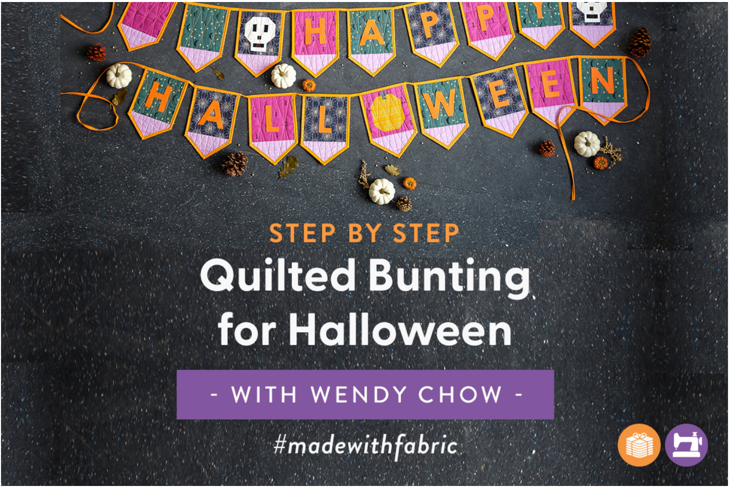 The Weekend Quilter Wendy Chow DIY Quilted Bunting for Halloween Fabric.com Blog