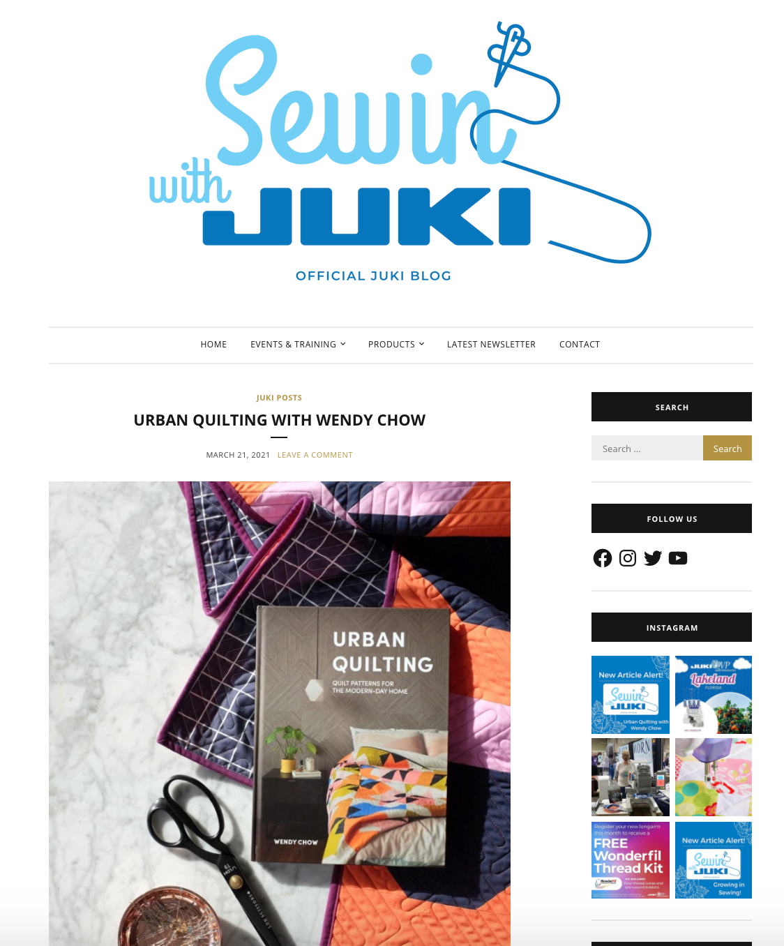 The Weekend Quilter Wendy Chow Sewin With Juki Blog Urban Quilting Book Feature