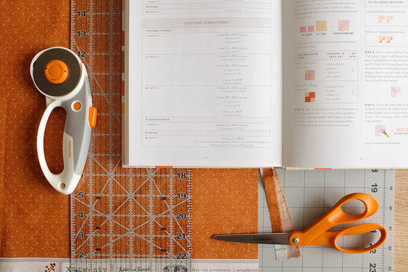 The Weekend Quilter blog tutorial on How to Prepare and Cut Fabrics for Quilting Projects for Fiskars