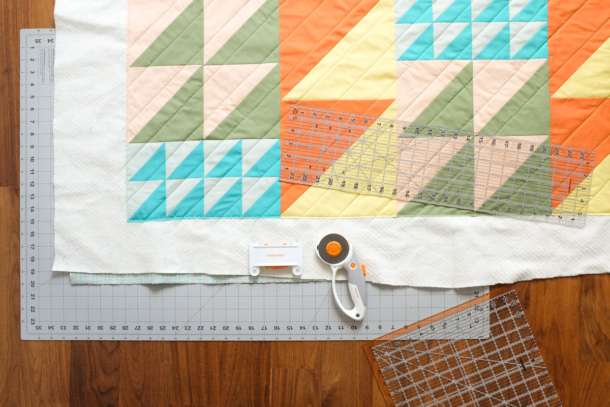 The weekend quilter fiskars partner blog tutorial Top 6 Tips on how to Square Up a Quilt Sandwich