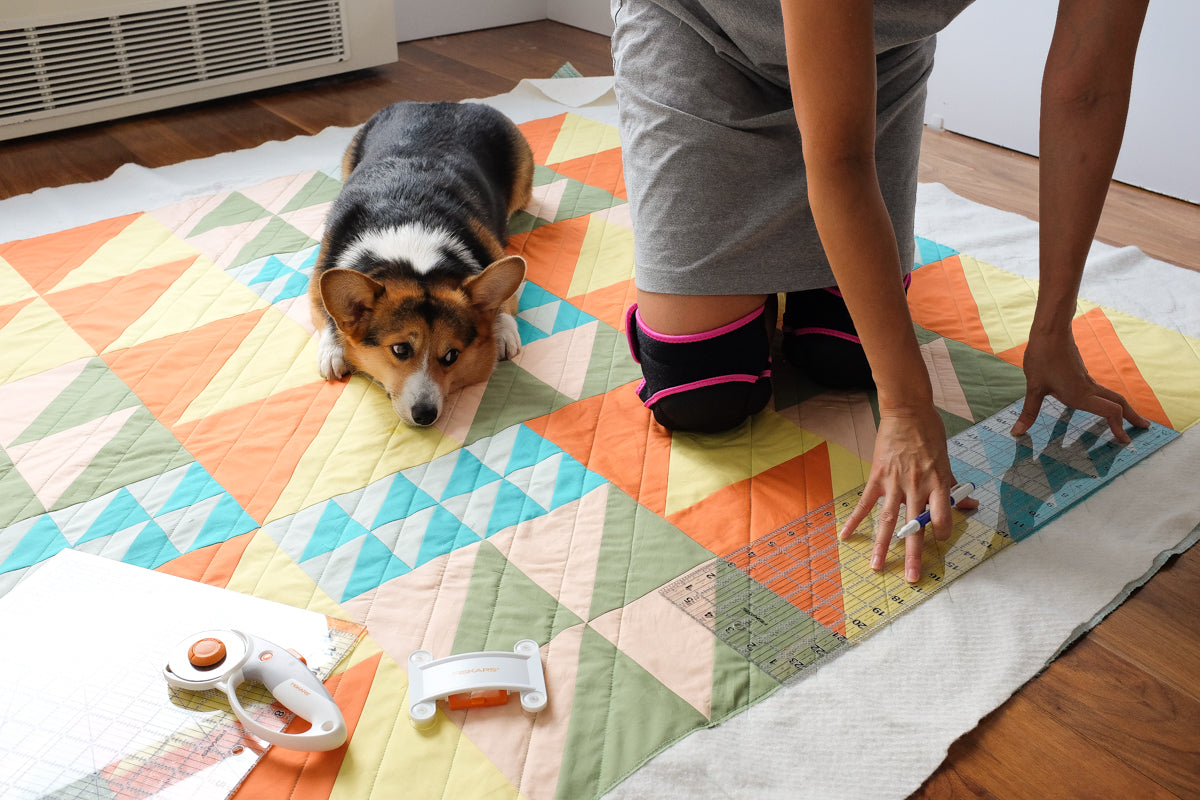 The weekend quilter fiskars partner blog tutorial Top 6 Tips on how to Square Up a Quilt Sandwich