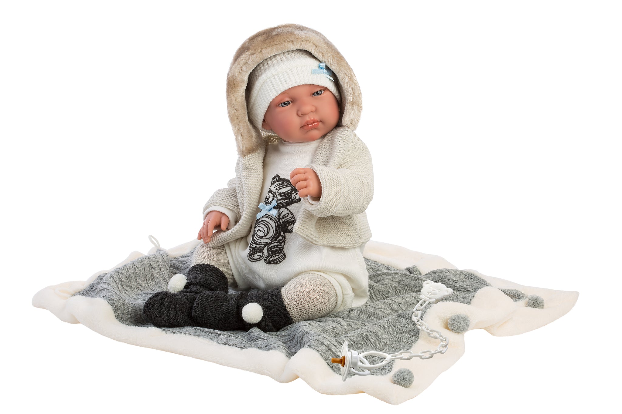 baby doll with blanket