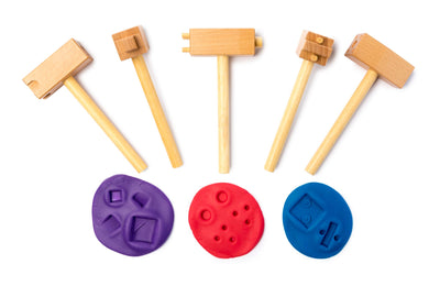 wood play dough tools