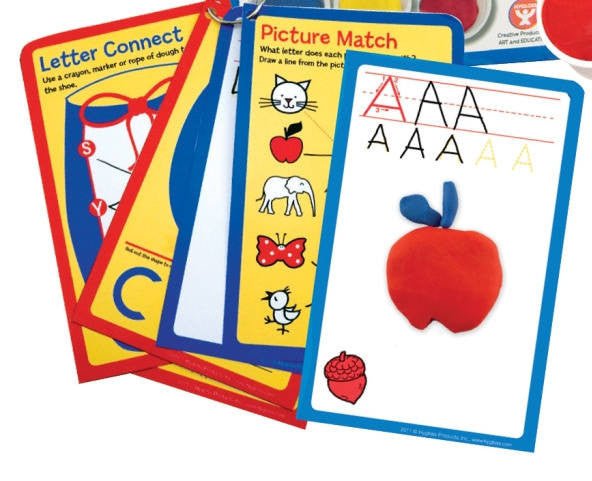 Letter Learning Cards Dough Tools