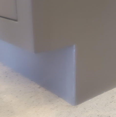 Toe Kick custom finish on inset kitchen cabinets & overlay kitchen cabinets