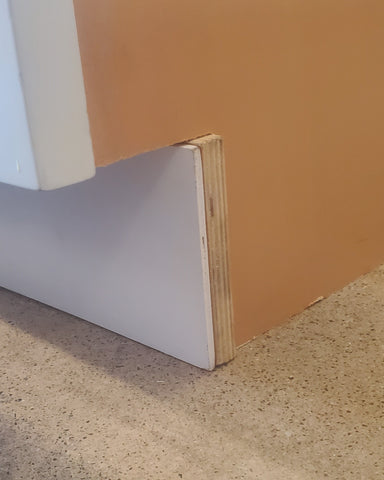 Toe Kick applied to a cabinet front.