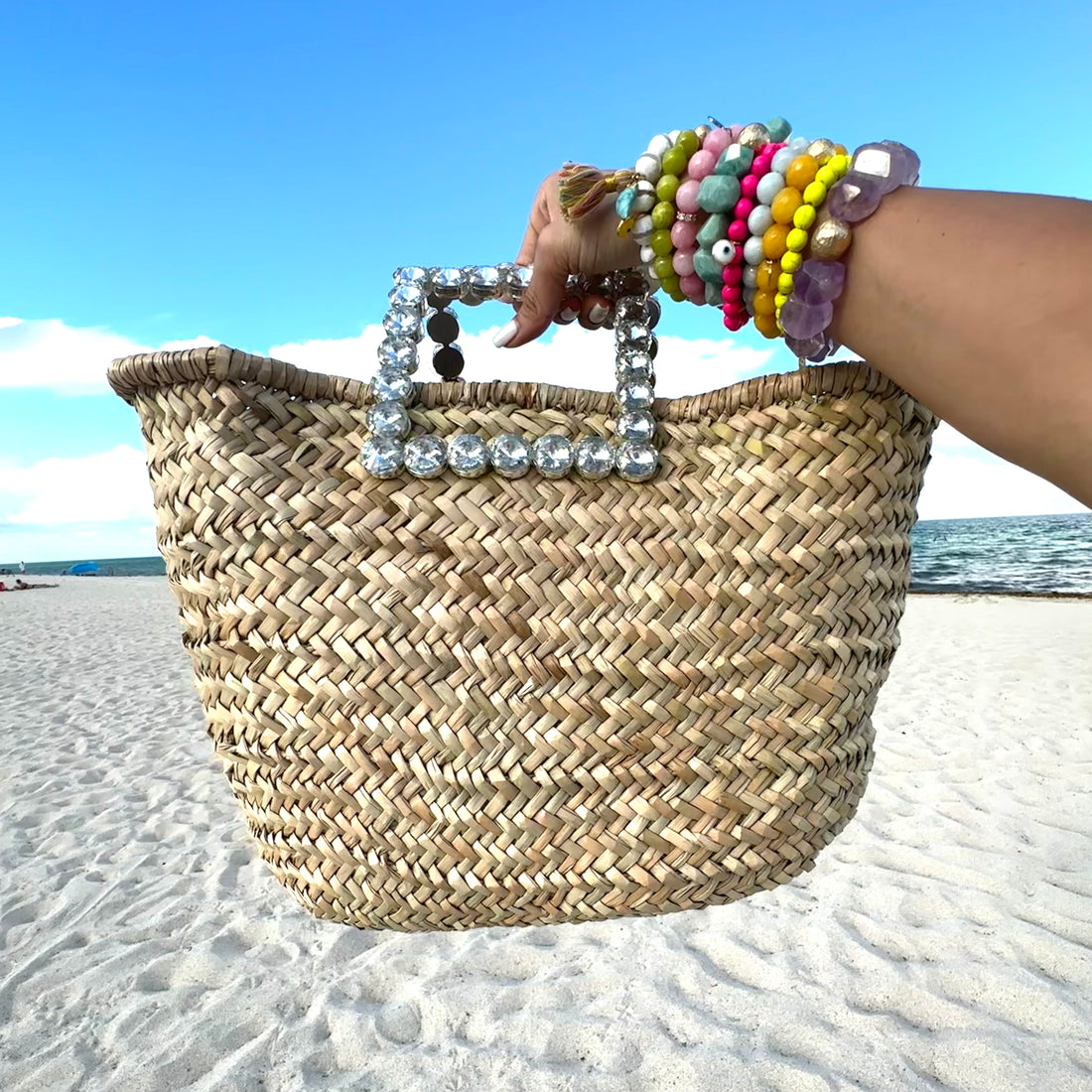 Evil Eye Round Straw Bag – Oriana Lamarca LLC