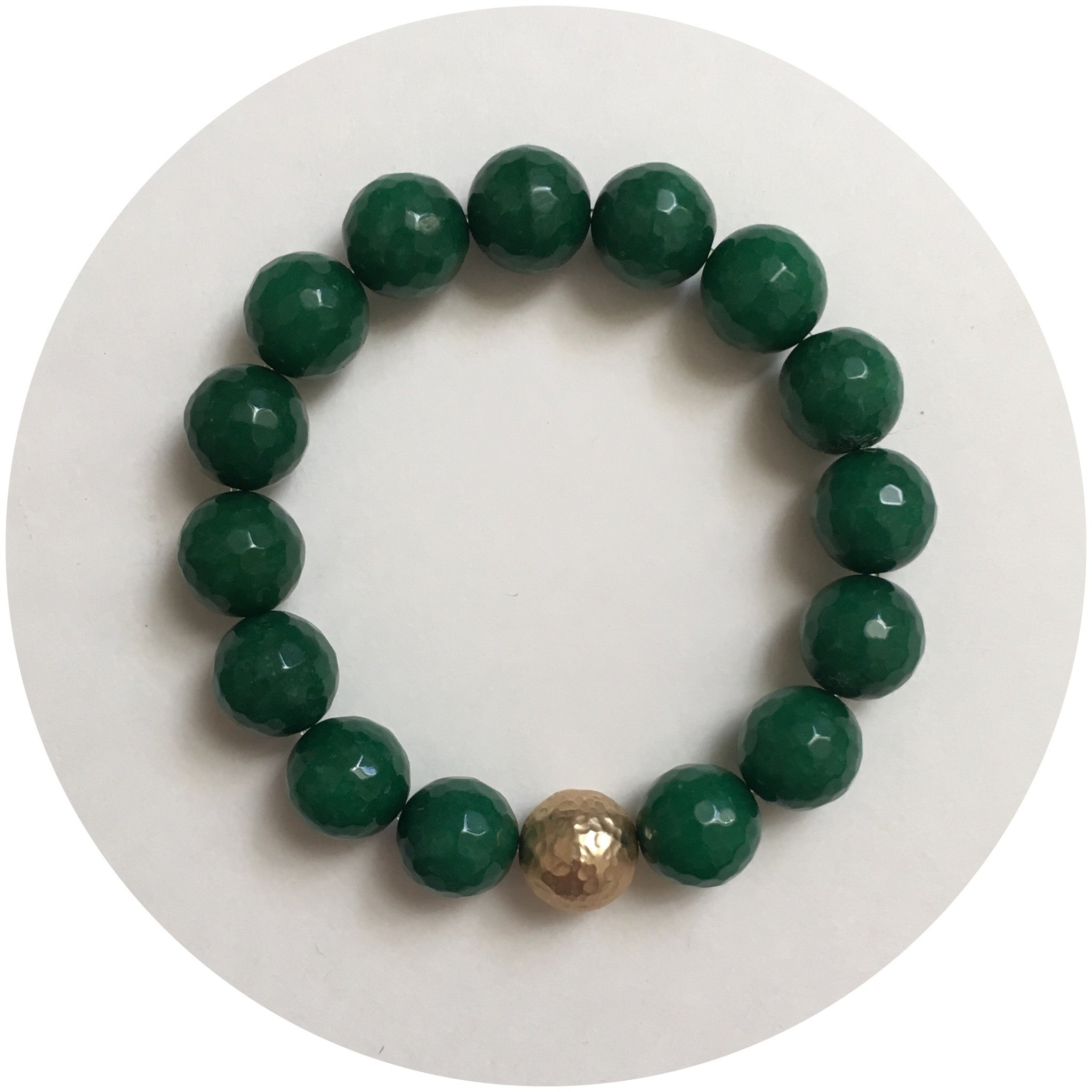 Emerald Green Jade with Hammered Gold Accent – Oriana Lamarca LLC