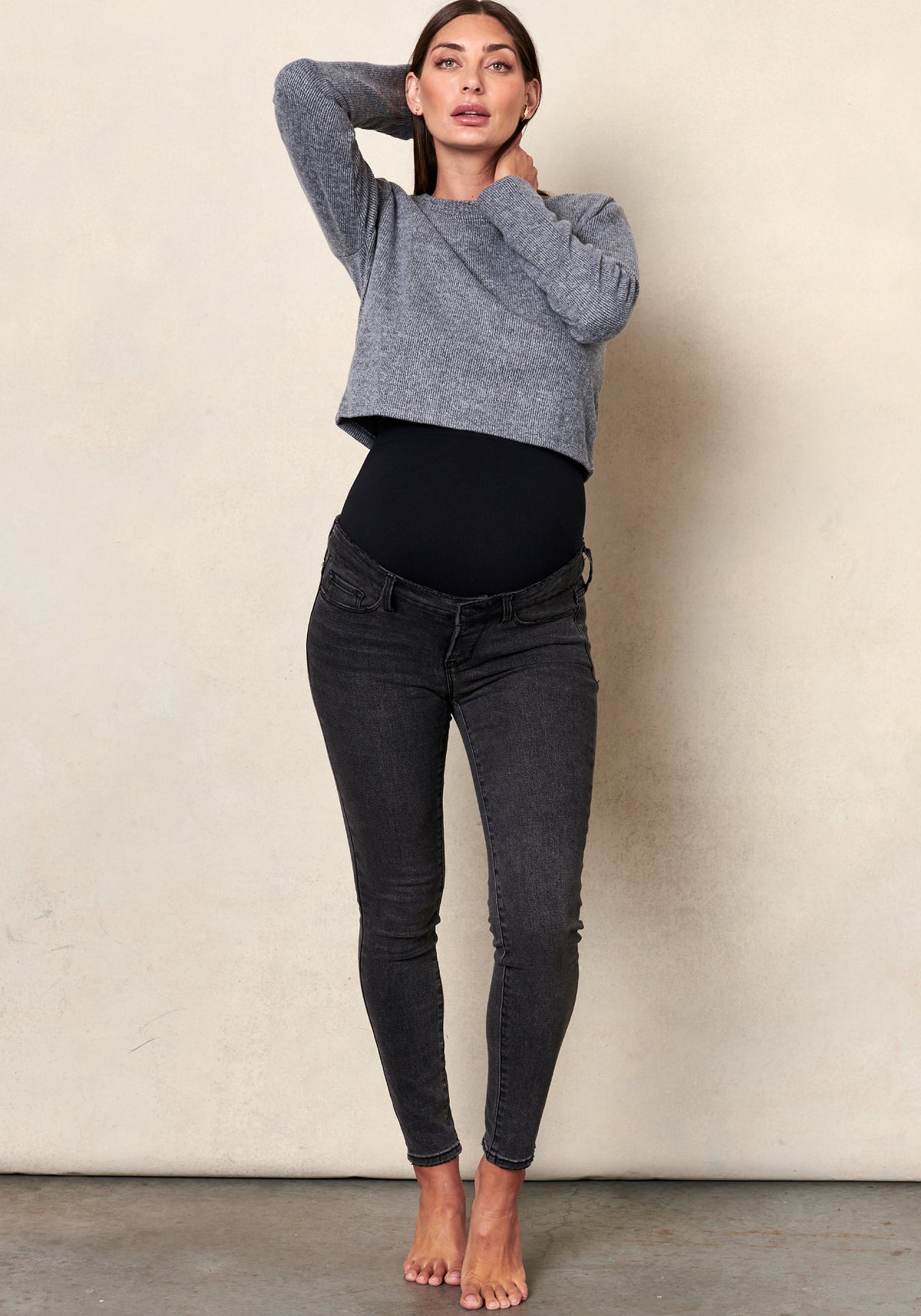 Maternity Denim Jeans With Ripped Design For Nursing And Comfortable Belly  Thick Maternity Leggings From Bakacutie, $21.04