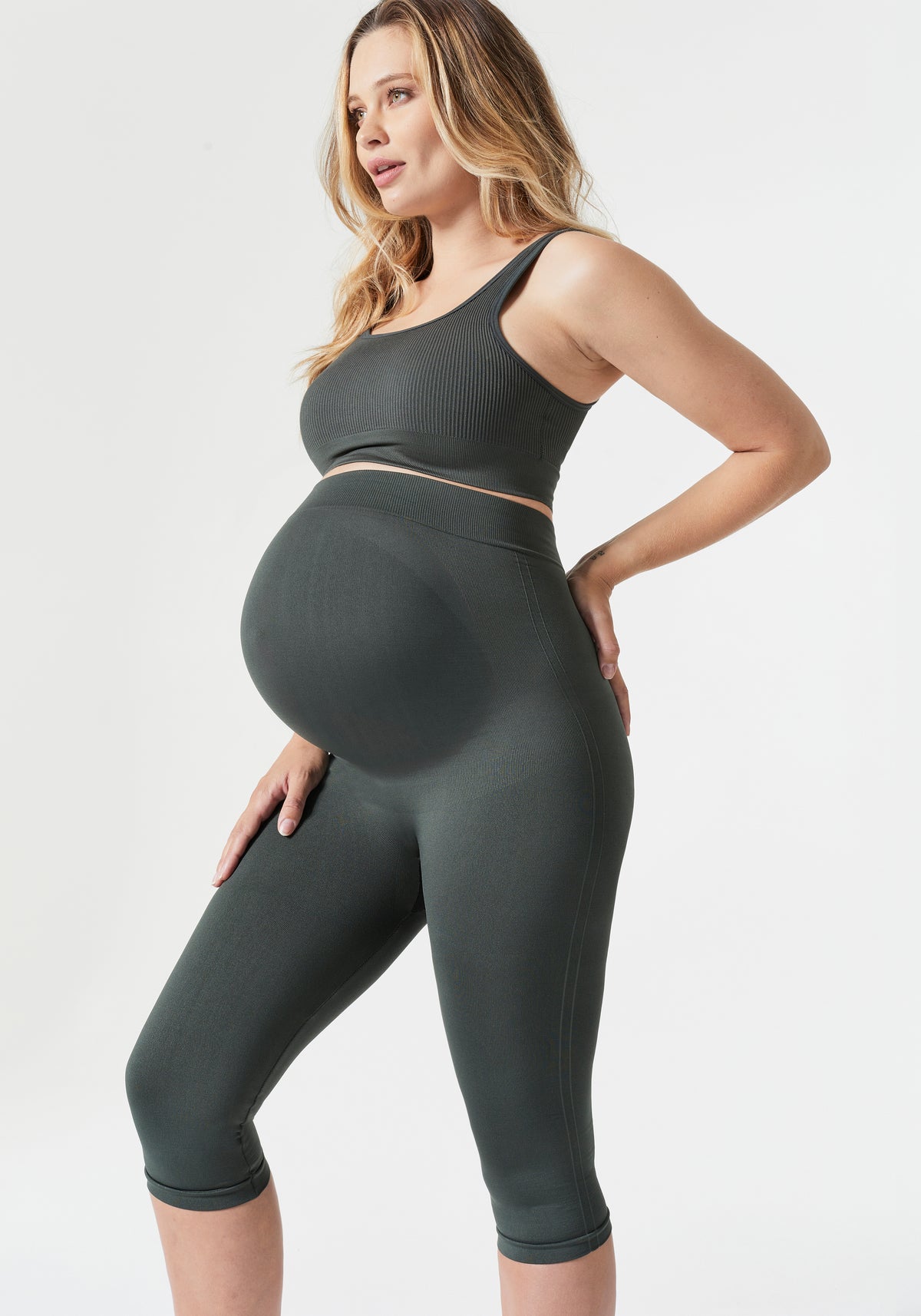 Designer Maternity Leggings: Under Belly & Over the Belly
