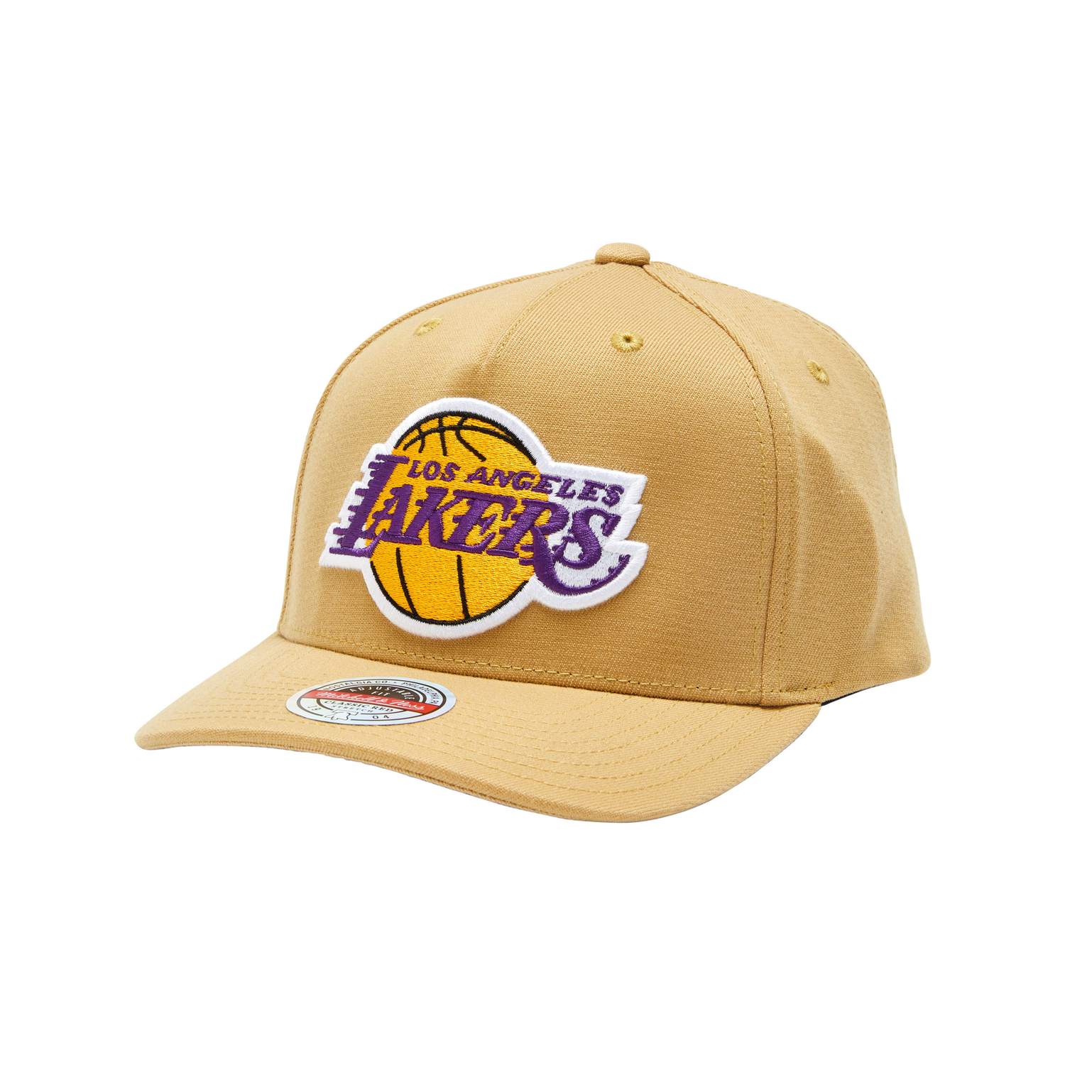 beige lakers hat