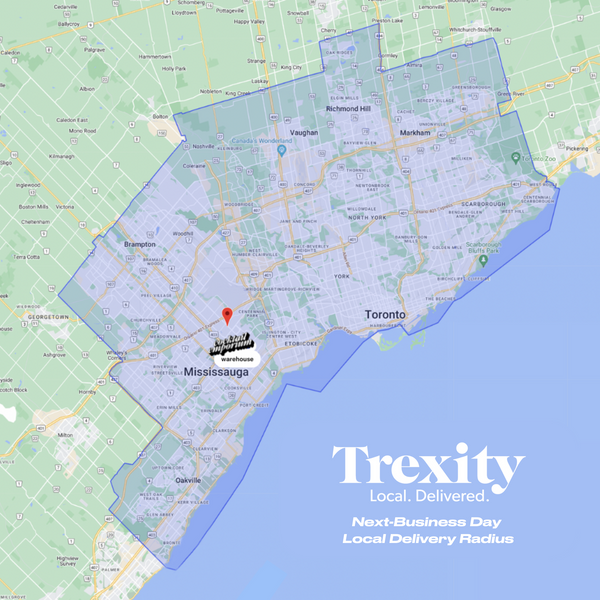 Trexity Next Business Day Delivery Radius