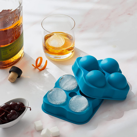 Large Sphere Ice Cube Tray Ice Mold for Cocktail and Scotch- Ice Ball Maker  - green 