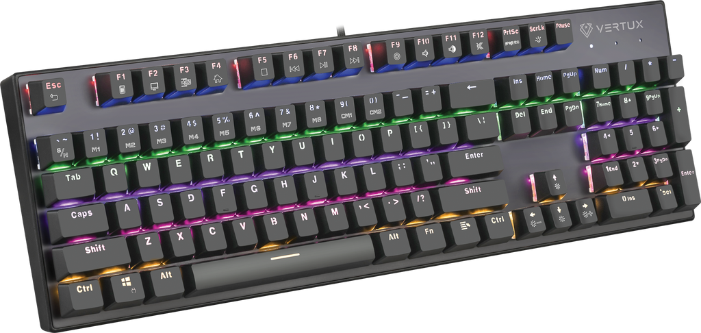 Vertux Tactical Mechanical Gaming Keyboard w/ RGB LED ...
