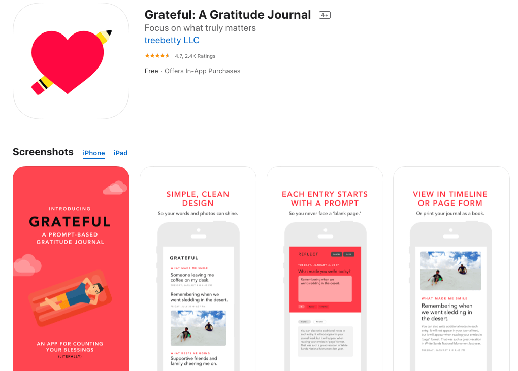 gratitude reminder apps