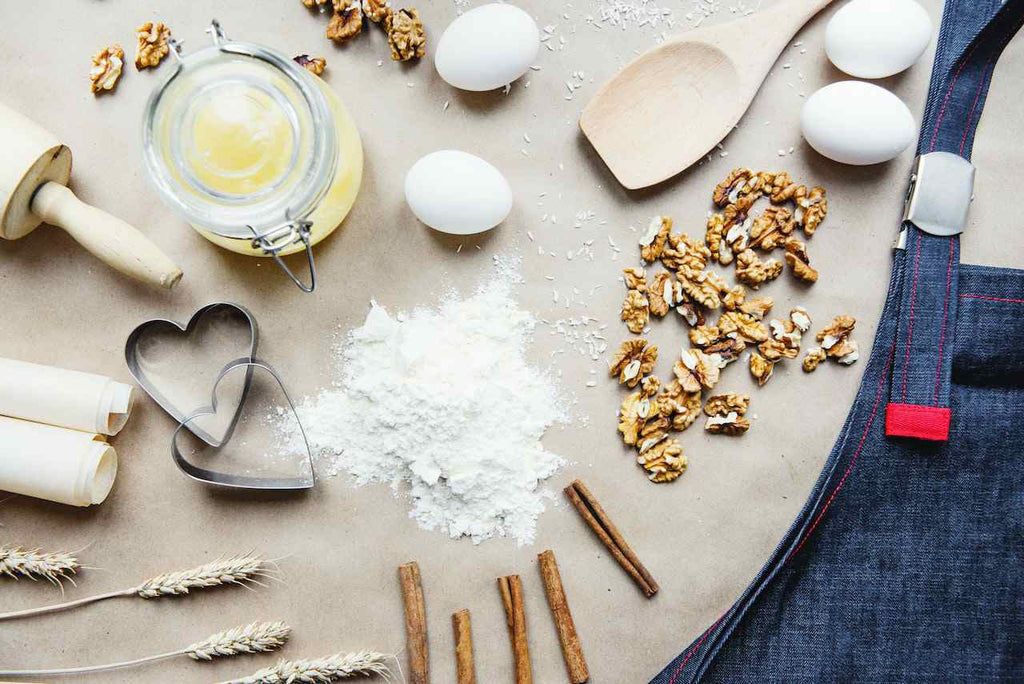 baking items and ingridients needed for healthy recipes