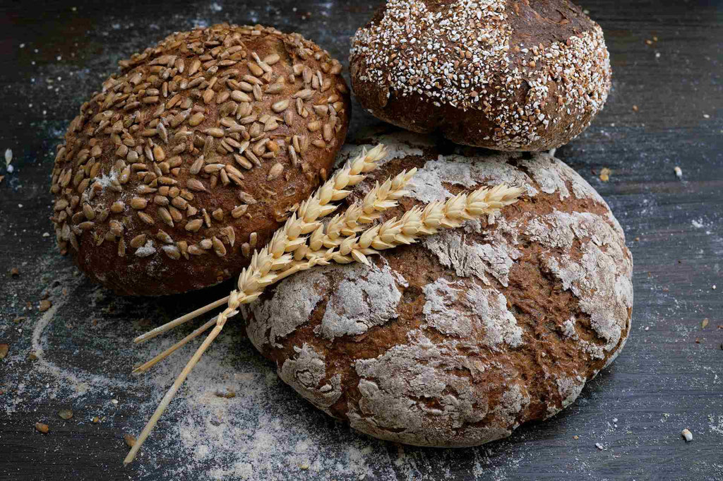 breads made from grains covered with seeds