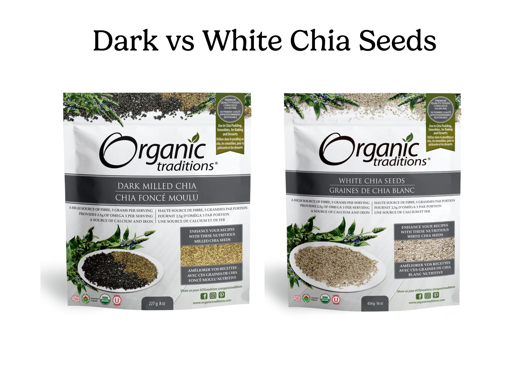 Dark vs white Chia Seeds