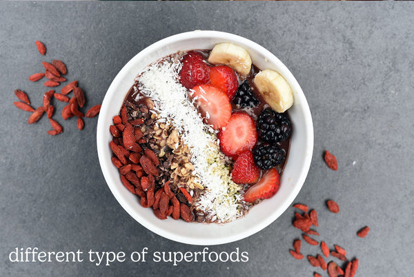 Different types of superfoods