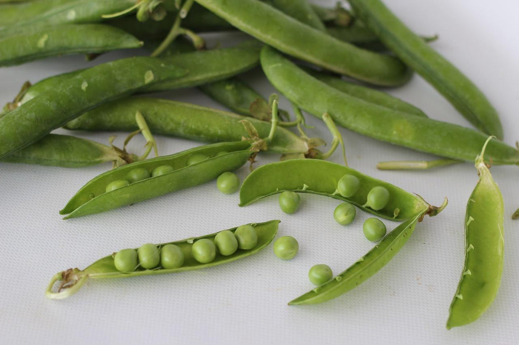 green peas opened and closed