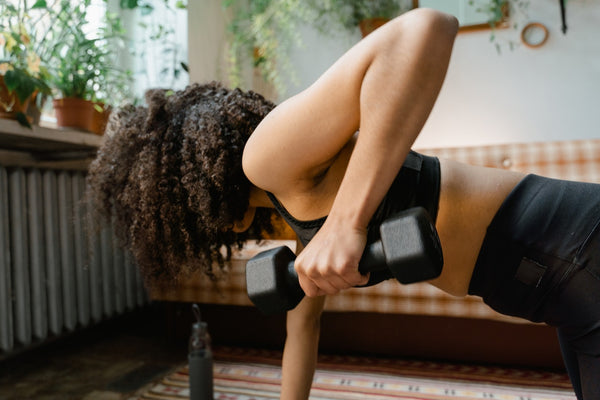 woman working out with enhanced energy levels