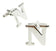 Mix & Match Initials: Silver Letter N Cufflinks (single cufflink only)