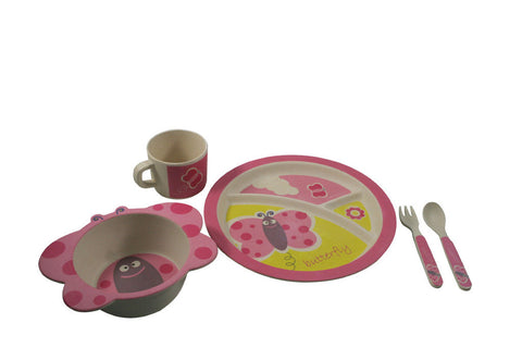 BAMBOO STUDIO BAMBOO KIDS 5 PIECE BETTY THE BUTTERFLY DINNERWARE SET