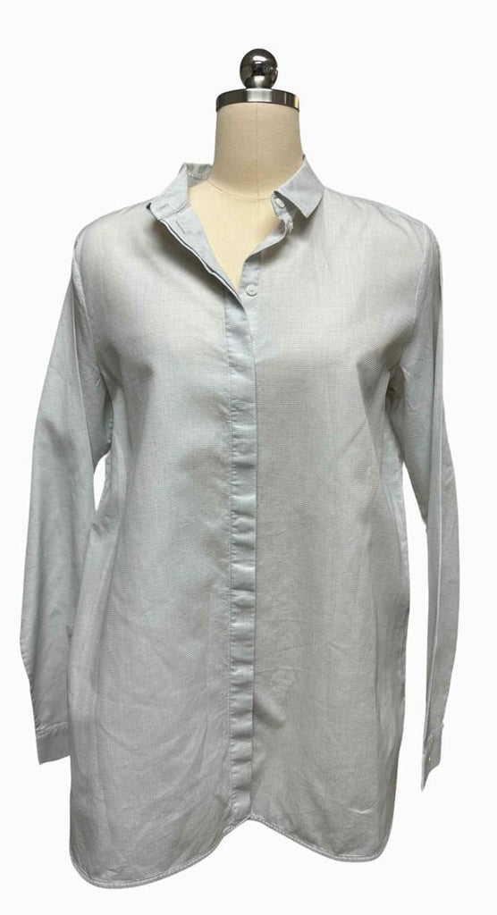 J.Jill 100% Cotton Gray Long Sleeve Blouse Size 3X (Plus) - 69