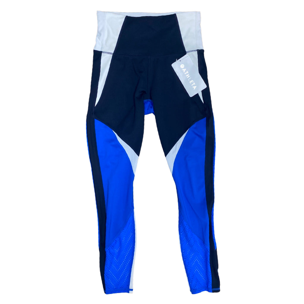 Athleta, Pants & Jumpsuits, Athleta Sonar Blue Small Capri Leggings 66676