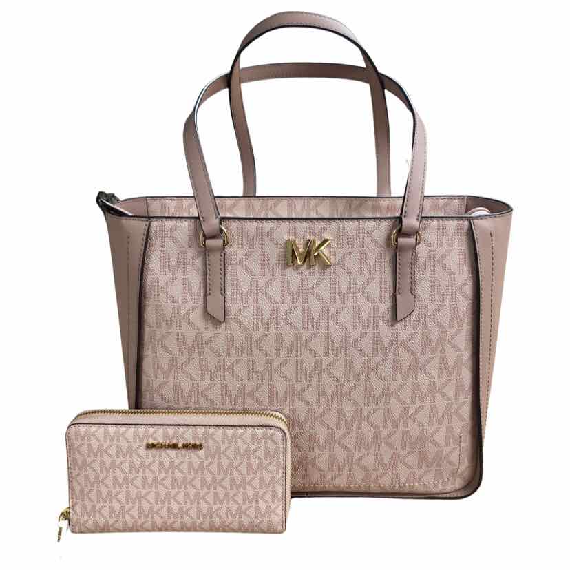 NWT! MICHAEL KORS PINK MERCER LARGE SATCHEL WITH LARGE CONTINENTAL WRI–  WEARHOUSE CONSIGNMENT