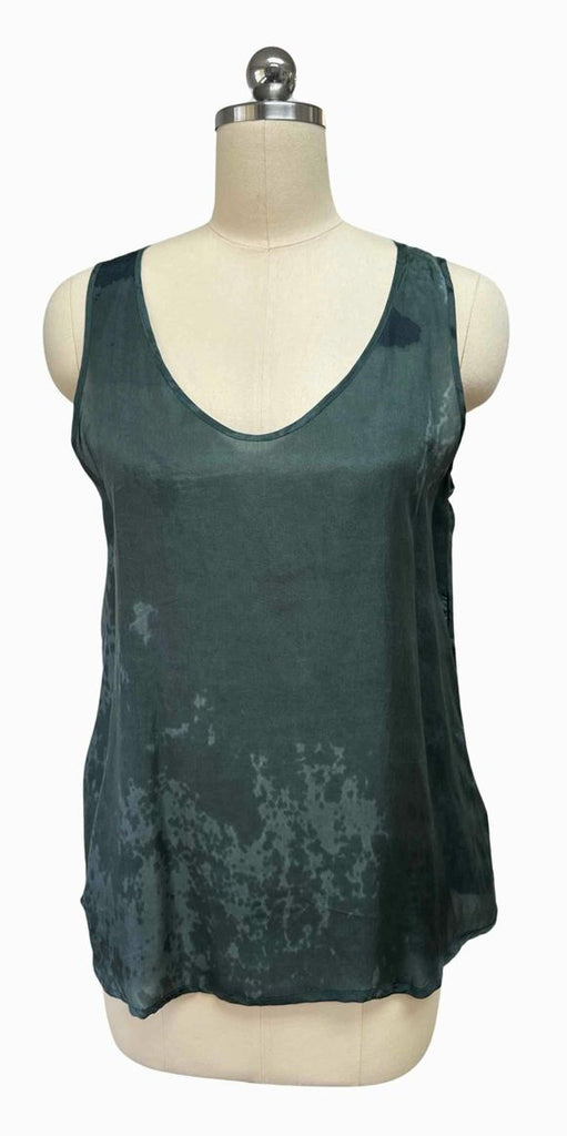 EILEEN FISHER NWT! SHEER SILK GEORGETTE NAVY TANK TOP SIZE PM– WEARHOUSE  CONSIGNMENT
