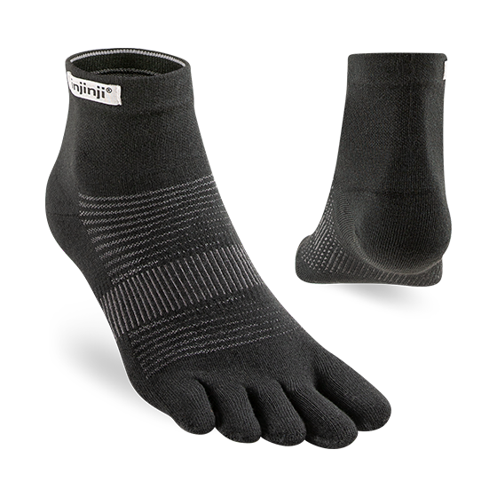 Injinji RUN Lightweight Mini Crew - Black