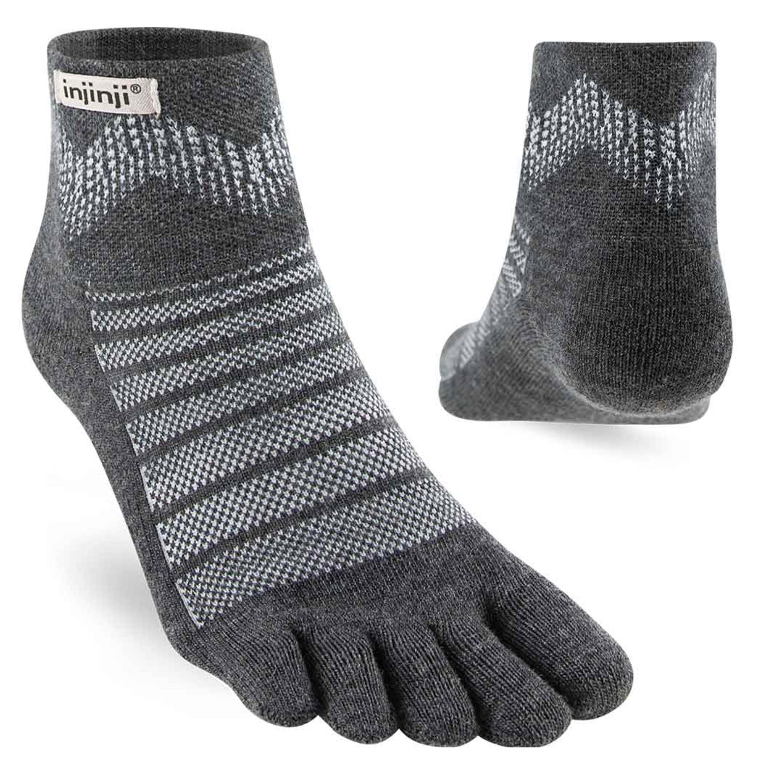 Injinji Outdoor Midweight Merino Wool Mini Crew - Slate