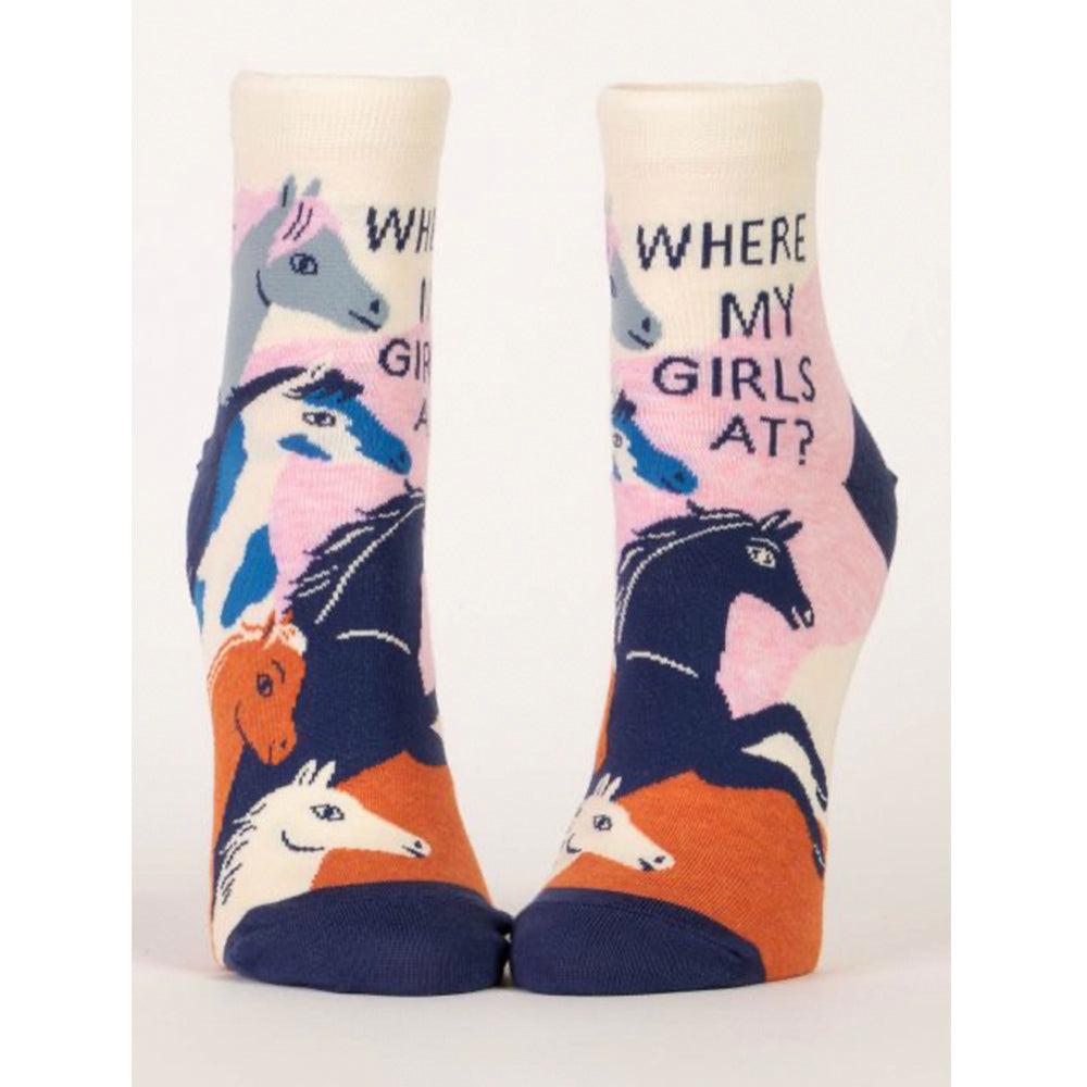 BlueQ Where My Girls At Women's Socks