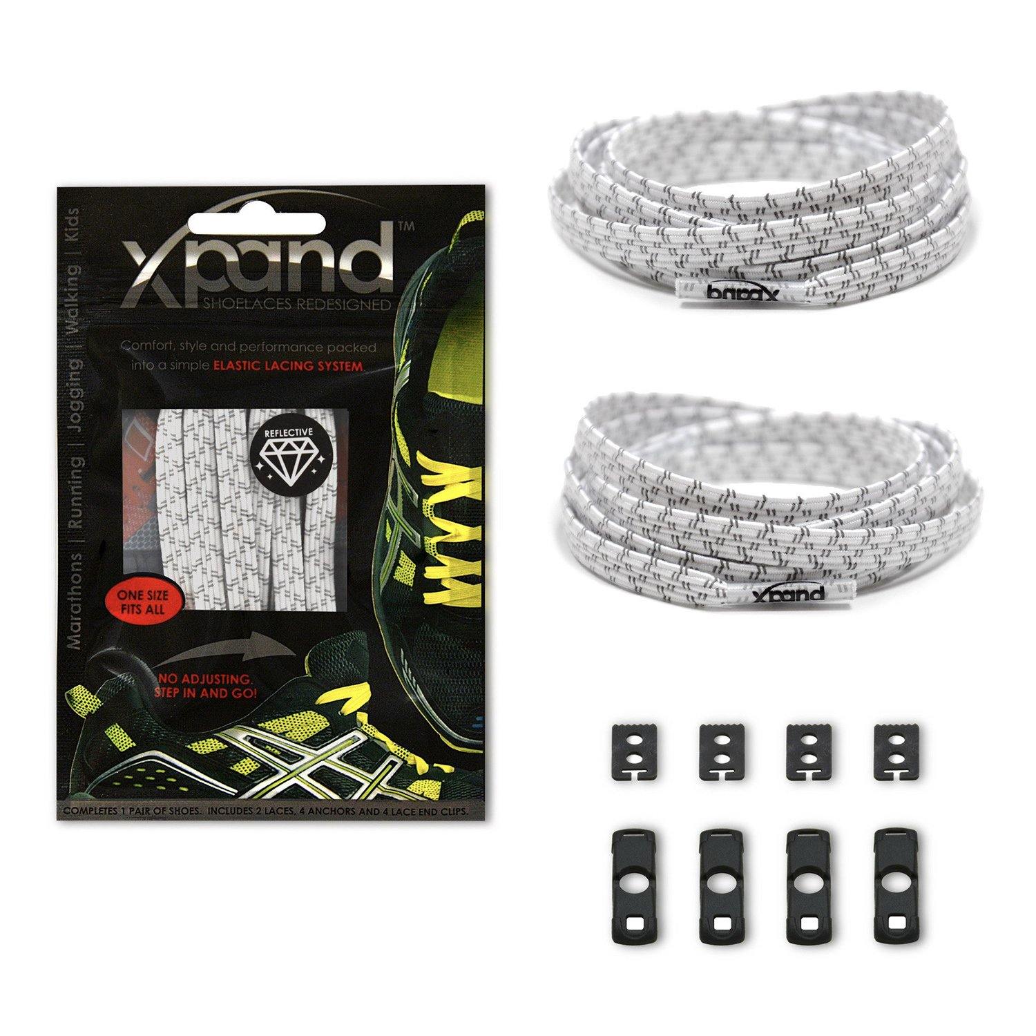 XPand Original No-Tie Shoe Laces (White Reflective)