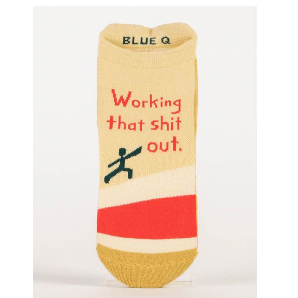 BlueQ Working That Shit Out Unisex Sneaker Socks