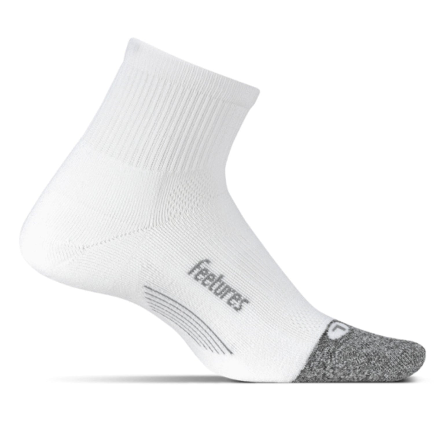 Feetures! ELITE Light Quarter Crew - White