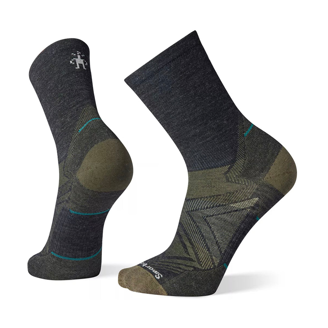 Smartwool Run Zero Cushion Mid Crew Socks - Charcoal